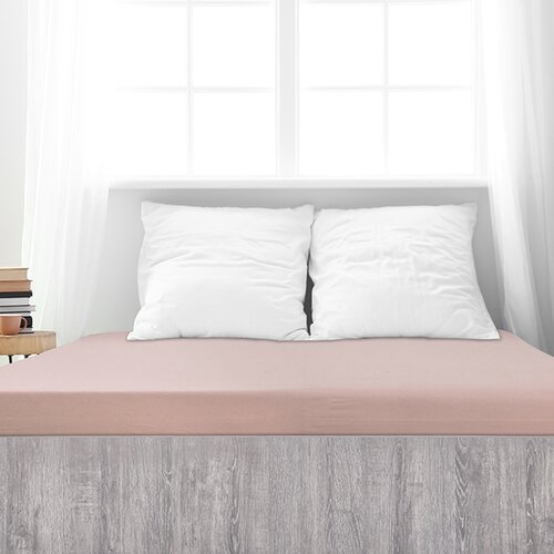 Cearșaf de pat 4Home din frotir Ideal roz deschis,200 x 200 cm