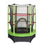 Trambulină cu plasă CROSS, verde-negru, 140 x 140x 160 cm