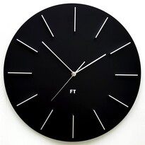 Future Time FT2010BK Round black Дизайнерський настінний годинник, діам. 40 см