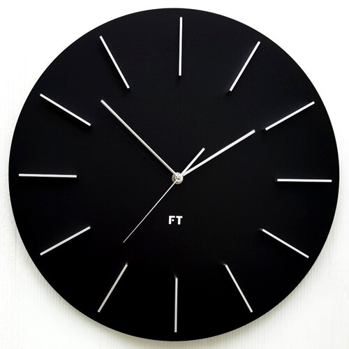 Future Time FT2010BK Round black Designové nástenné hodiny, pr. 40 cm