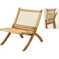 Fotel rozkładany Relax, drewno akacjowe, 78 x 63 xwys. 73 cm