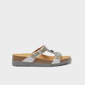 Scholl Gesundheitsschuhe New Bogotà Wedge Silber, Größe 37