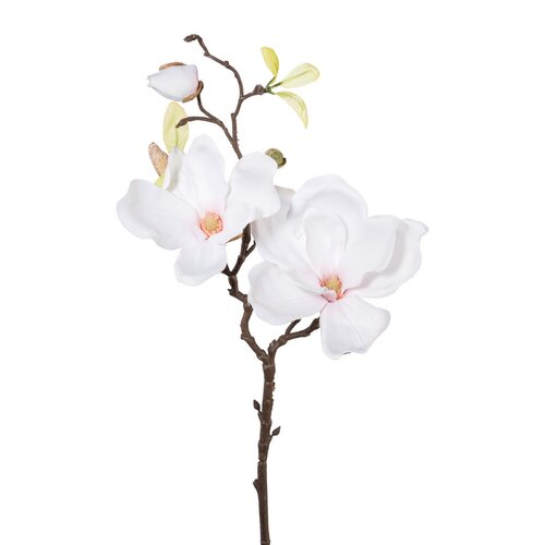 Umělá větvička Magnolie bílo-růžová, 50 cm