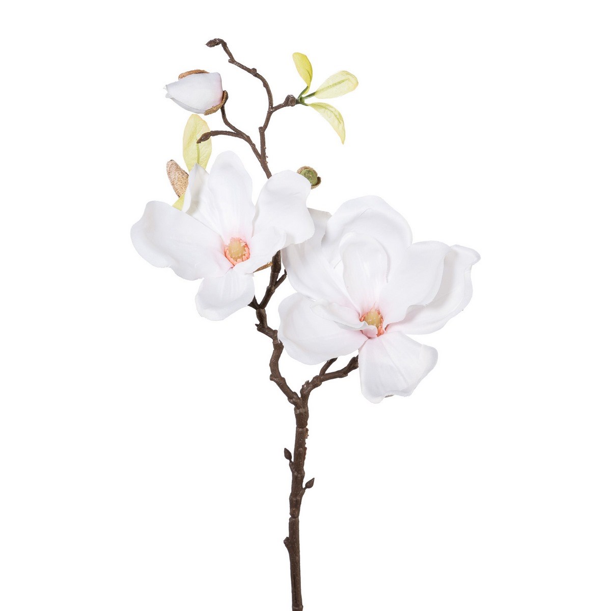 Umelá vetvička Magnólia bielo-ružová, 50 cm
