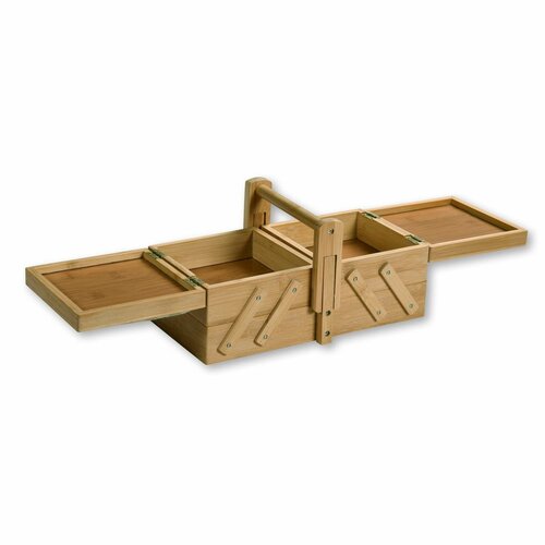 Kesper 58711 Organizator pentru accesorii de cusutdin bambus, 29 x 17 x 16,5 cm