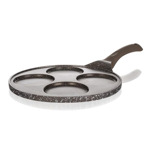 Banquet Pfanne für 4 Hefepfannkuchen mit Antihaftbeschichtung Granite Dark Brown, 26 cm