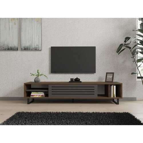 Stolik pod telewizor Eray Walnut and Anthracite