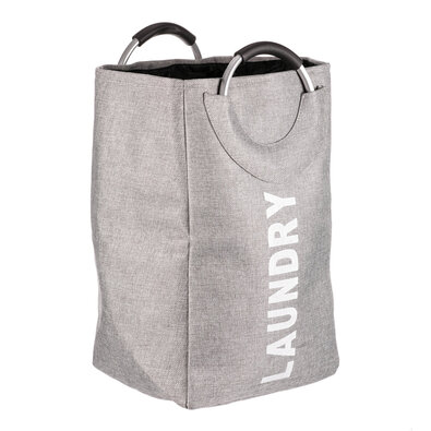 Кошик для білизни з полотна LAUNDRY 33 x 27 x 53см, сірий