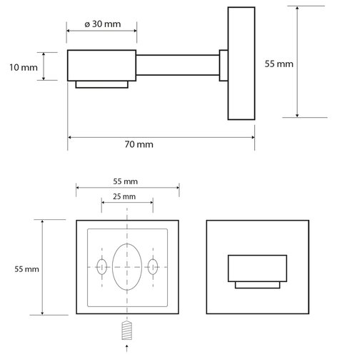 SAPHO XQ801 X-square magnetna milnica, krom