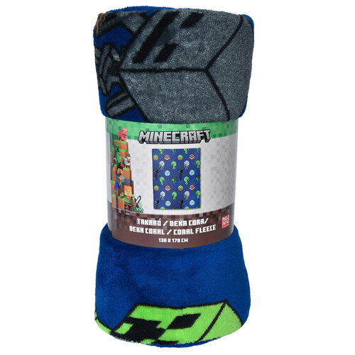 Carbotex Pătură pentru copii Minecraft MobMonster, 130 x 170 cm