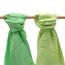 New Baby Scutece de bumbac verde deschis șiînchis, 70 x 80 cm, set de 2