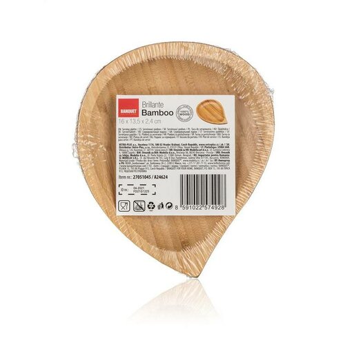 Banquet Tácka BRILLANTE Bamboo List, 16 x 13,5 x 2,4 cm