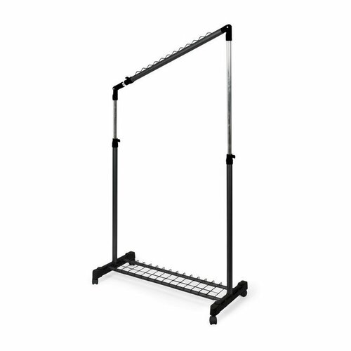 Raft de haine sub scări Compactor Black , 91,5 x 45 x 102-170 cm