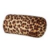 Poduszka walec z kuleczkami leopard, brązowy