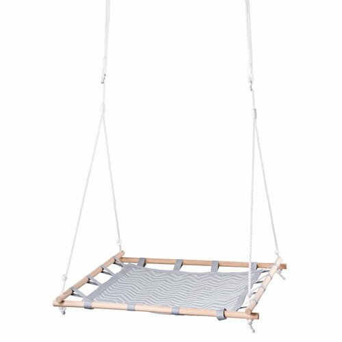 Woody szögletes hinta textillel, 100 cm