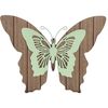 Dřevěná závěsná dekorace Motýlí mámení, zelená