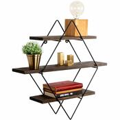 Polica Erysim Black and Walnut