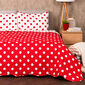 4Home Piros pöttyös ágytakaró, 220 x 240 cm, 2 db 50 x 70 cm