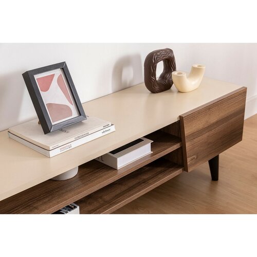 Televizní stolek Clark Walnut and Beige