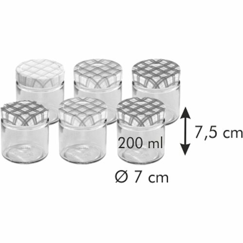 Tescoma 6 részes befőzőüveg készlet DELLA CASA, 0,2 l