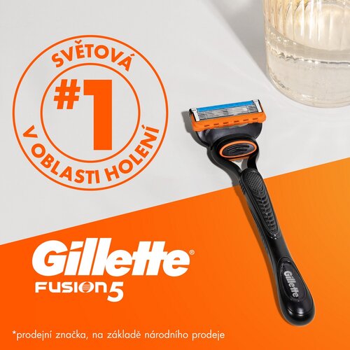 Gillette Náhradná hlavica 8 ks + holiaci gél Fusion5