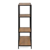Metalowy regał LOFTY GRID Low Oak, 114 x 77 cm