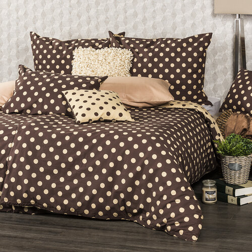 4Home Prevleka za blazino Puntík Čokoláda, 50 x 70cm