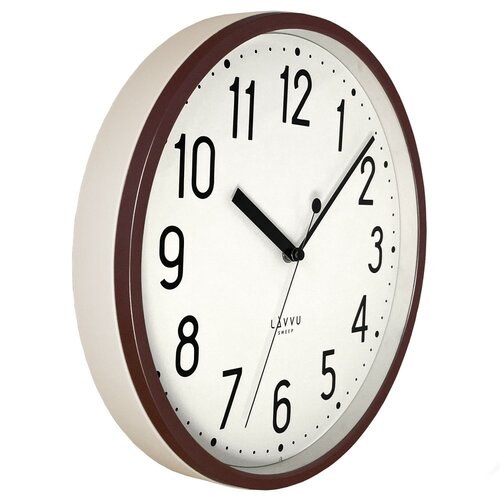 LAVVU Brązowy zegar , śr. 29,5  cm