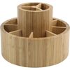 MSV Bambusový otočný organizér na kosmetiku Isalys 20 x 15,3 cm