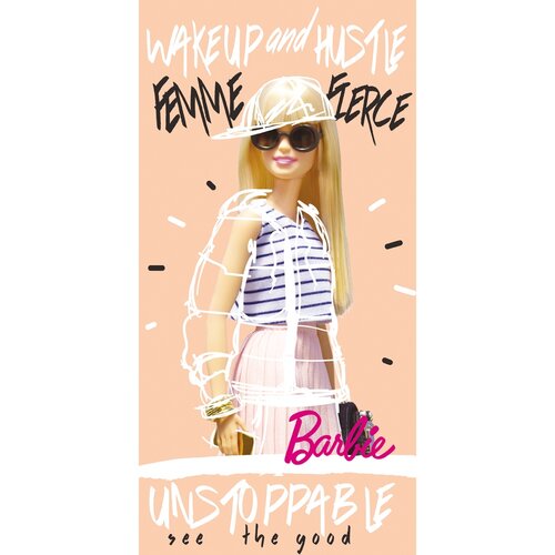 Osuška Barbie Módní Ikona, 70 x 140 cm