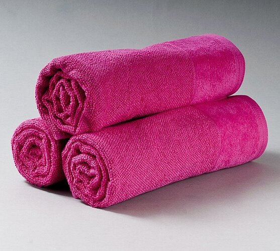 Prosop Velour roz, 70 x 140 cm