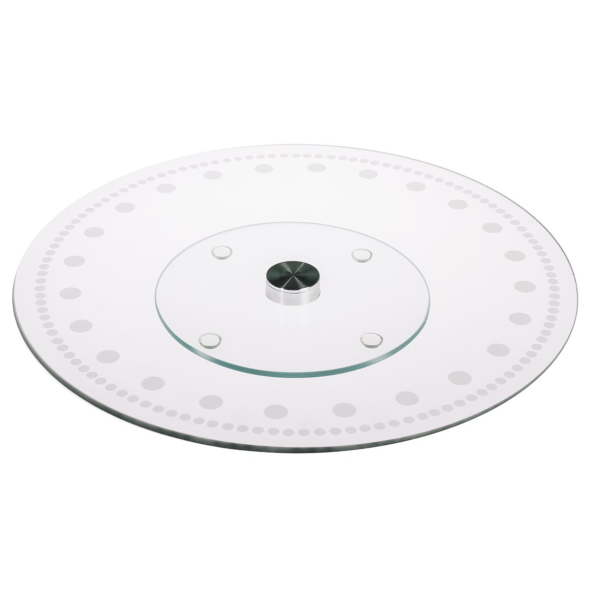 Otočný sklenený servírovací podnos Twirl 30 cm