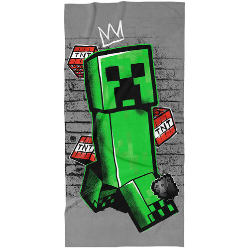Carbotex Dětská osuška Minecraft Creep King, 70 x 140 cm