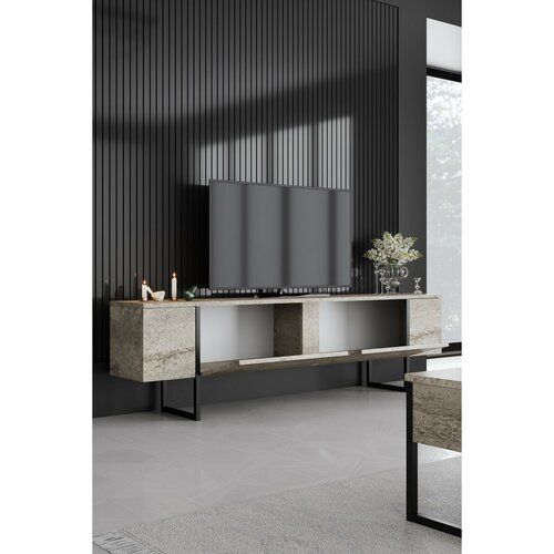 Măsuță TV Luxe Travertine and Black
