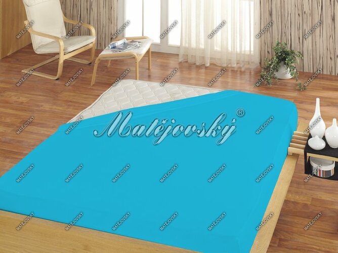 Matějovský prestieradlo Jersey tyrkysová, 200 x 220 cm