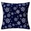 Domarex Dekorativer Kissenbezug Snowflakes Navy, 40 x 40 cm