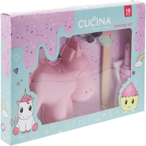 La Cucina Zestaw do pieczenia dla dzieci Unicorn, 10 elem.