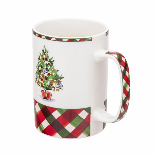 Cană din porțelan Altom ClassicChristmas tree, 380 ml