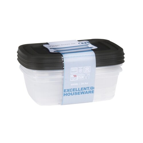 EH 3-delni set plastičnih posod Alimenti