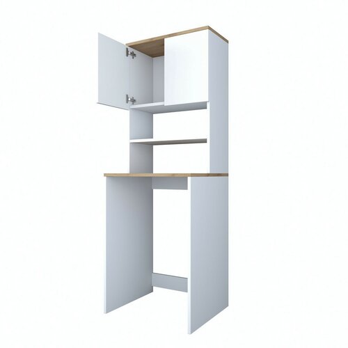 Waschmaschinenschrank Karin White and Walnut