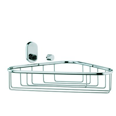 Kela Edelstahl Wand-Eckregal Lucido, links