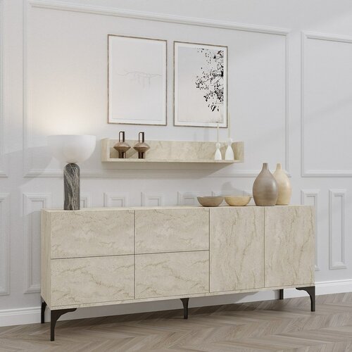 Szafka z półką Stella Travertine
