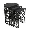 Skladací stôl Stil Black Marble, 3 ks