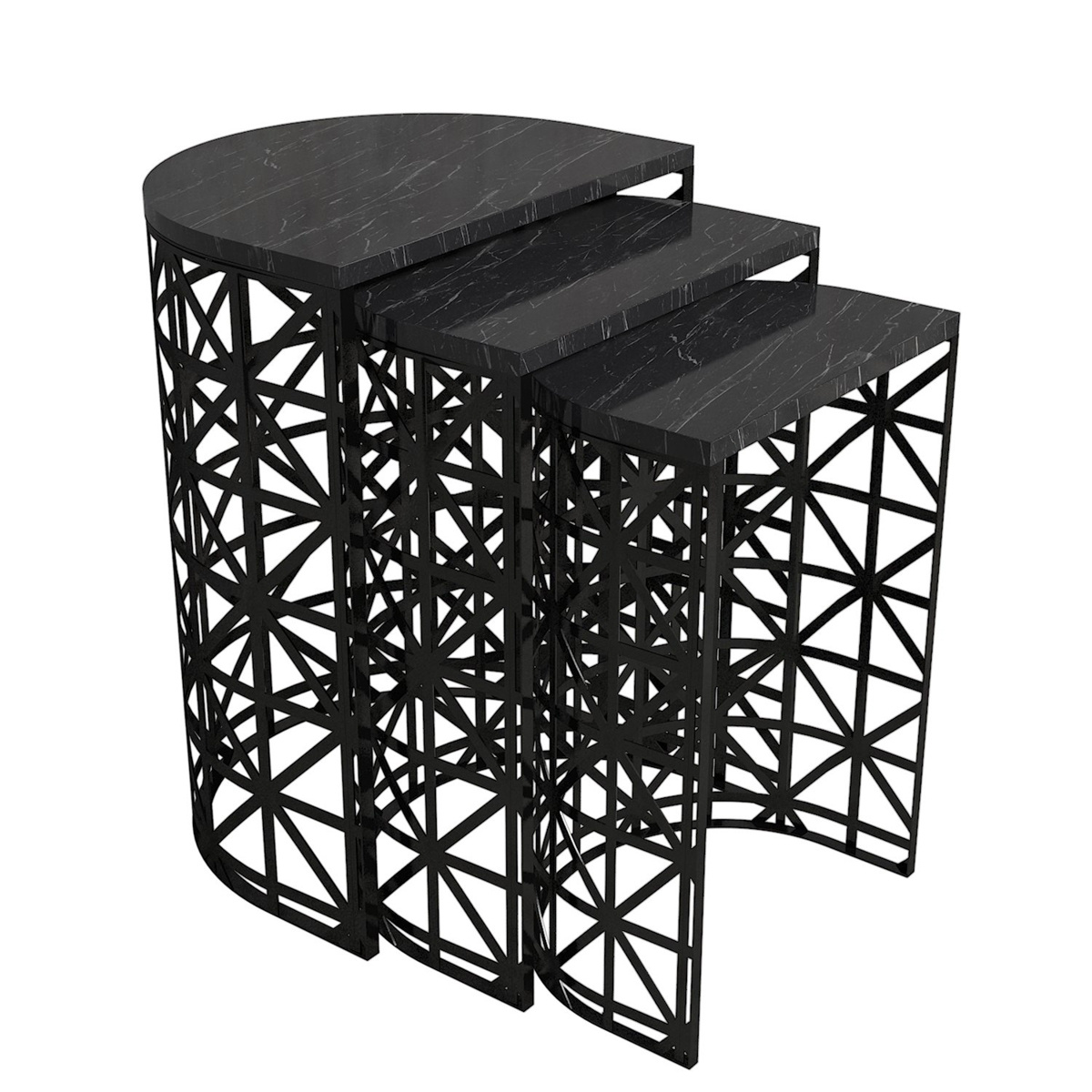 Product detail of Odkládací stolek Stil Black Marble, 3 ks