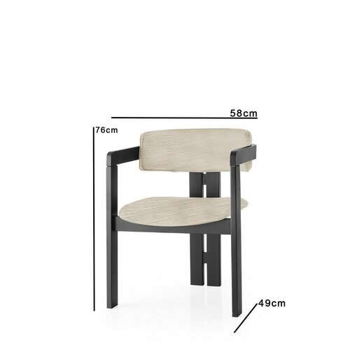 Scaun de sufragerie CO Light Grey and Black