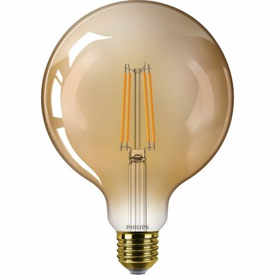 Philips LED filament žárovka E27 G125 7W (40W) 1800K nestmívatelná, jantarová