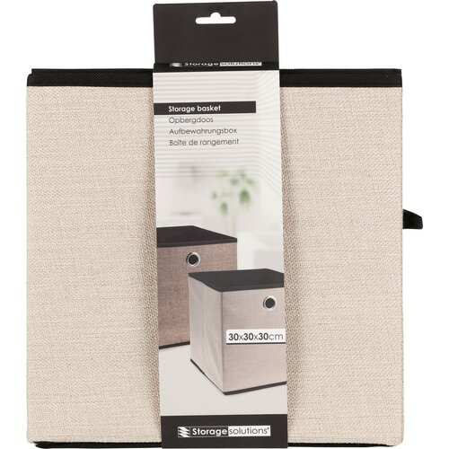 Textil-Aufbewahrungsbox Pantano Beige, 30 x 30 x 30 cm