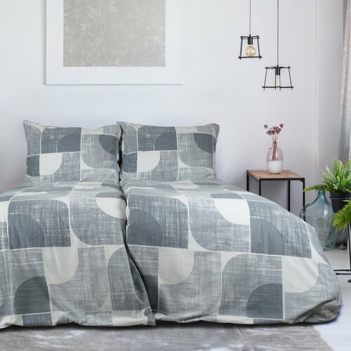 B.E.S. Petrovice Pościel flanelowa Nordic Grey, 140 x 200 cm, 70 x 90 cm