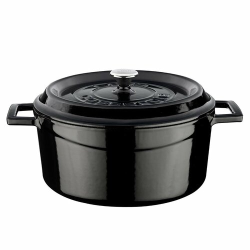 Oală din fontă LAVA Metal, diametru 24 cm, negru,4,5 l