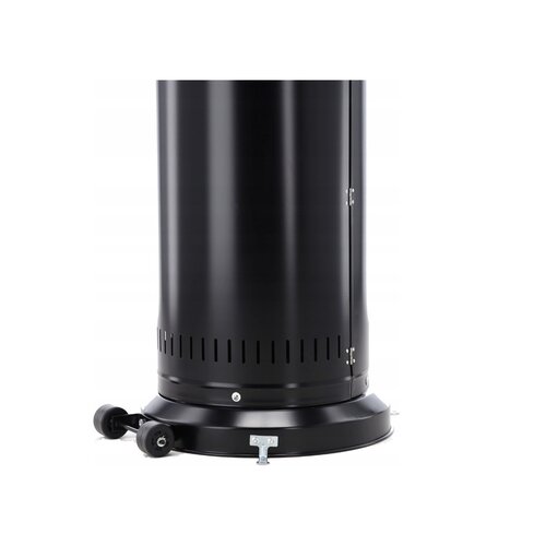 Încălzitor de terasă pe gaz cu regulator și manșon de protecție 1,8 m, negru